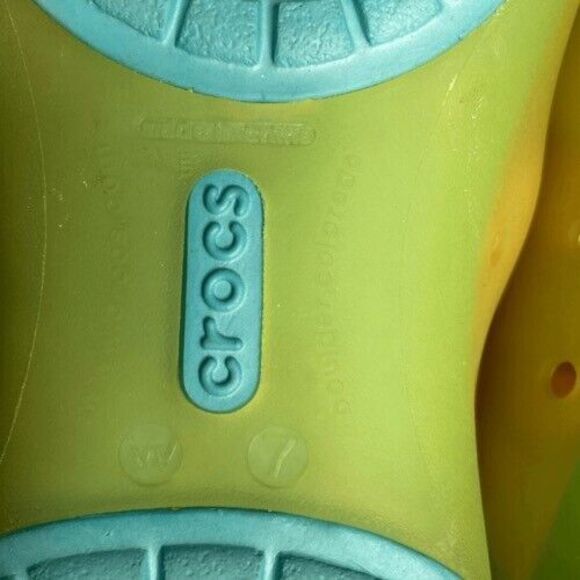 Crocs Carlie Open Peep Toe Slip On Jelly Ballet Flats Sandals Women Size 7 Green - Picture 3 of 10